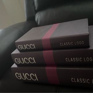 Brand New 3 Set decoration book in orange color for your home or office.